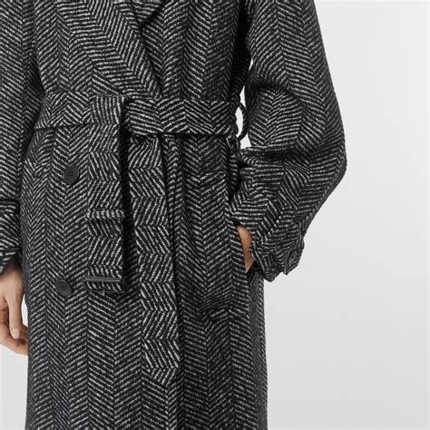 burberry skinny fit double breasted herringbone jacket|Burberry coats for women.